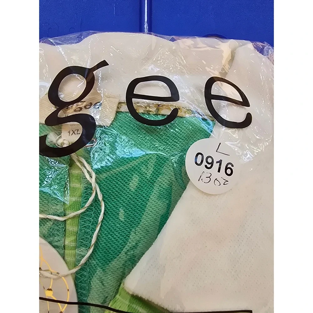 Umgee‎ USA Green Striped Collar Polo Shirt Top Womens size 1XL New - Picture 12 of 12